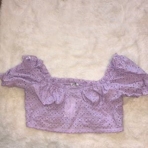 Love tree lilac crop top